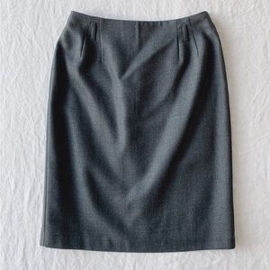 Vintage 100% wool super high waist midi skirt fitted